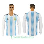 Camisolas de Futebol Argentina Equipamento Principal Copa do Mundo 2018 Manga Comprida